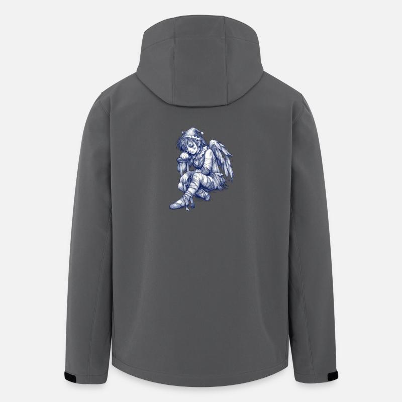 Trauriger blauer Engel - Recycelte Männer Softshell-Jacke von Stanley/Stella - Anthrazit