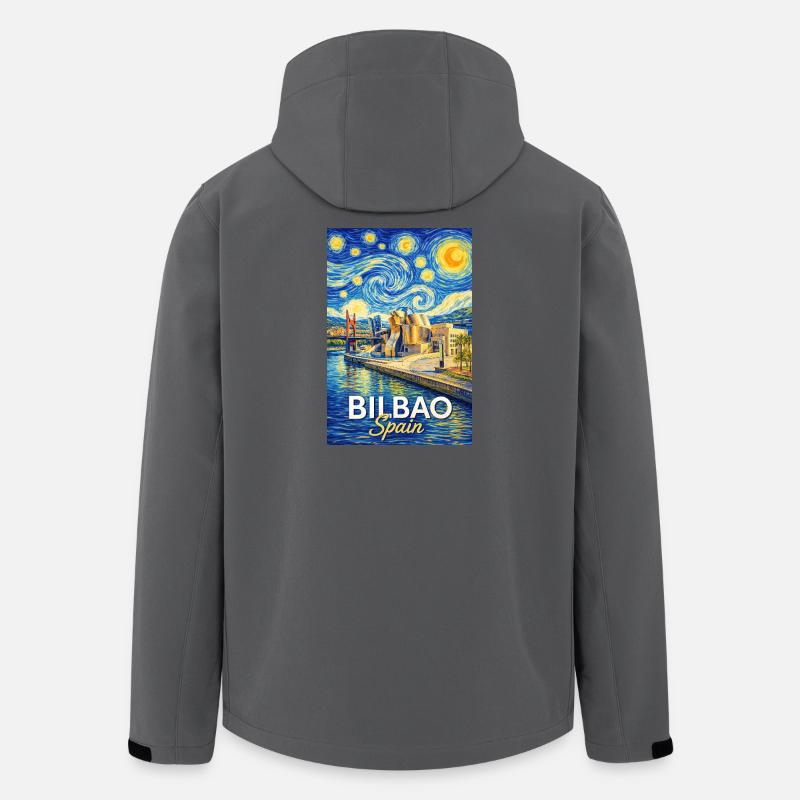Bilbao Spain - Recycelte Männer Softshell-Jacke von Stanley/Stella - Anthrazit
