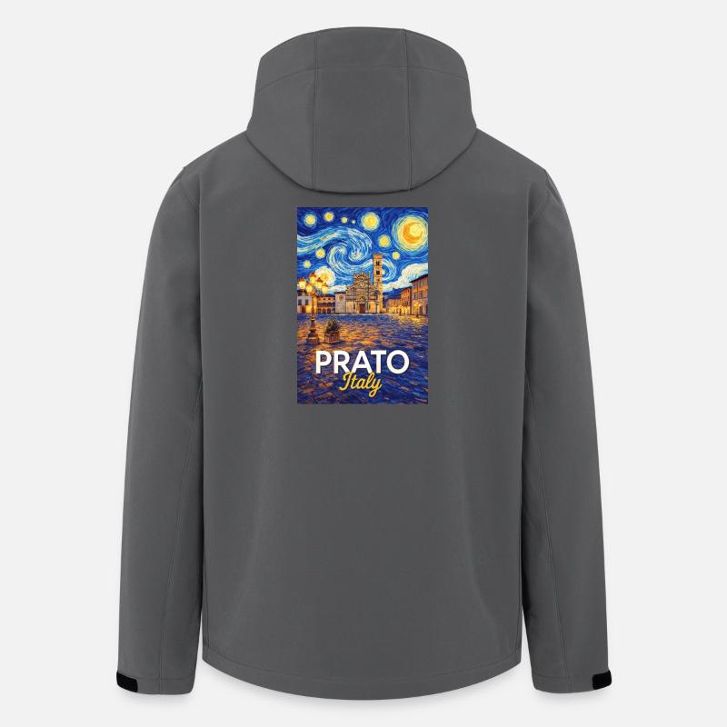 Prato, Italie. - Veste softshell homme en polyester recyclé Discoverer Stanley/Stella - charbon