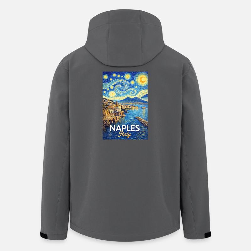 Napoli, Italien - Stanley/Stella herre softshelljakke i genanvendt polyester - charcoal