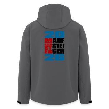 Meister und Aufsteiger 2026  - Recycelte Männer Softshell-Jacke von Stanley/Stella - Anthrazit - Hinten - AI Model Male 185 light (185cm)