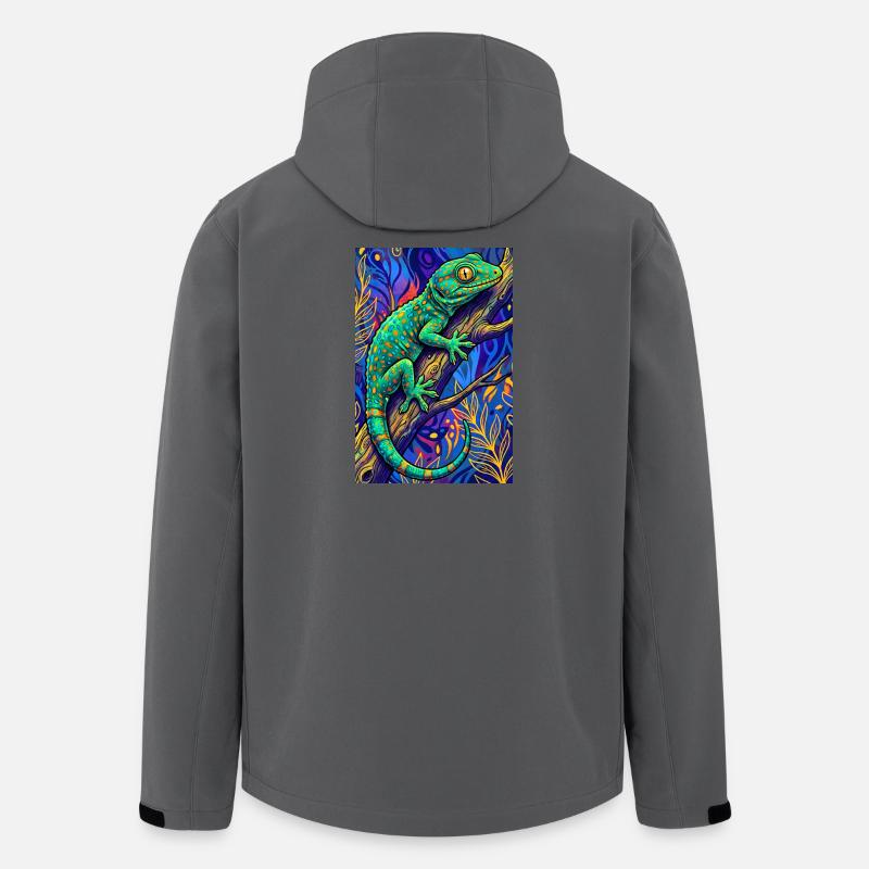 Gecko - Recycelte Männer Softshell-Jacke von Stanley/Stella - Anthrazit