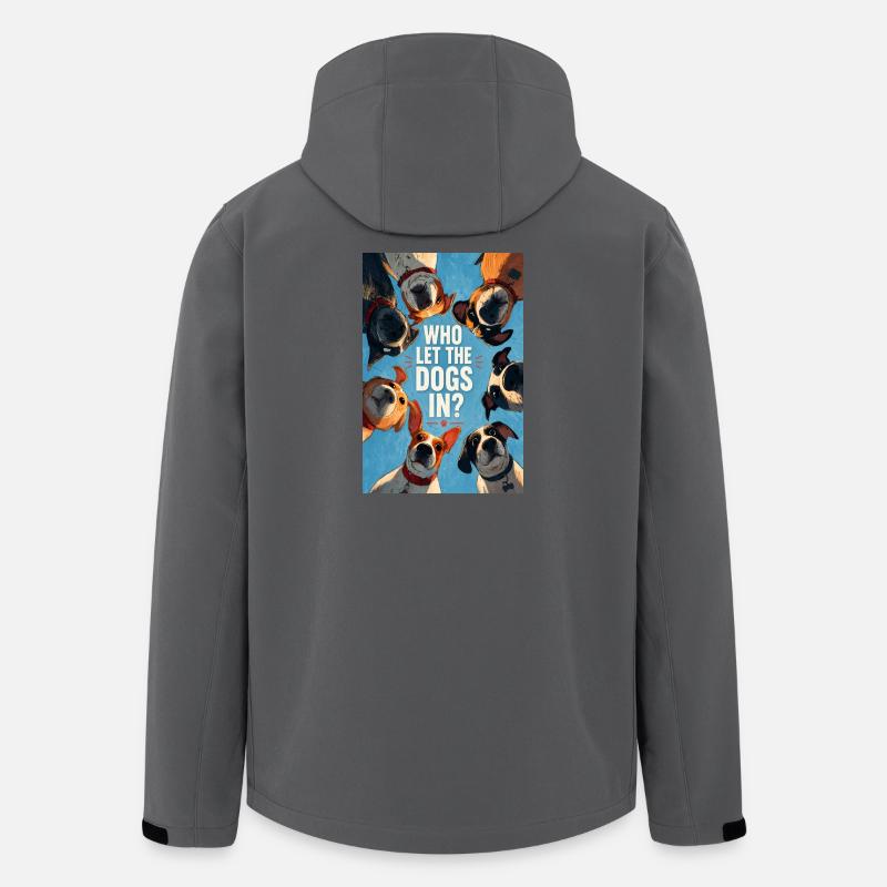 Wer hat die Hunde reingelassen? - Recycelte Männer Softshell-Jacke von Stanley/Stella - Anthrazit