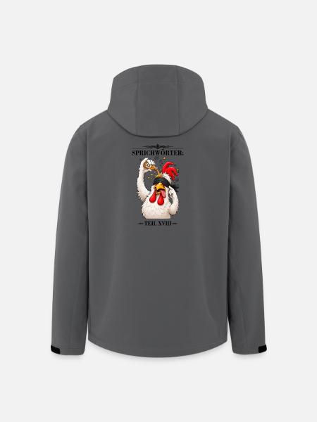 Sprichwort Sich einen hinter die Binde giessen - Recycelte Männer Softshell-Jacke von Stanley/Stella - Anthrazit