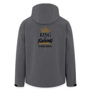 King of Fucking Everything - Recycelte Männer Softshell-Jacke von Stanley/Stella - Anthrazit - Hinten - AI Model Male 185 light (185cm)
