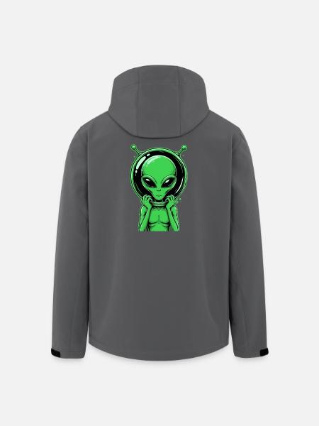 Grüner Alien Außerirdischer Science Fiction - Recycelte Männer Softshell-Jacke von Stanley/Stella - Anthrazit