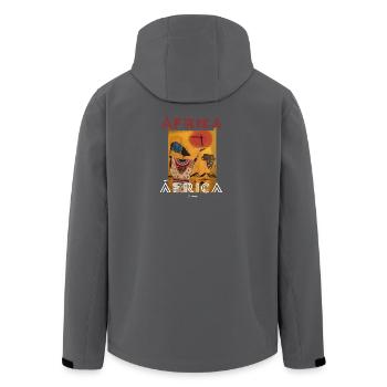 Afrique - Veste softshell homme en polyester recyclé Stanley/Stella - charbon - Dos - AI Model Male 185 light (185cm)