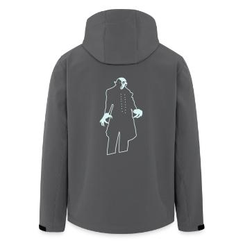 Vampir - Recycelte Männer Softshell-Jacke von Stanley/Stella - Anthrazit - Hinten - AI Model Male 185 light (185cm)