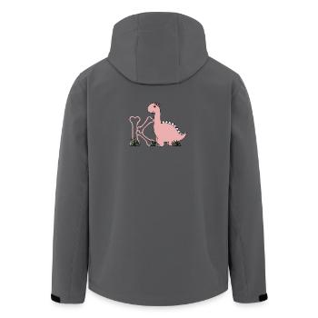 Buchstabe K - Recycelte Männer Softshell-Jacke von Stanley/Stella - Anthrazit - Hinten - AI Model Male 185 light (185cm)