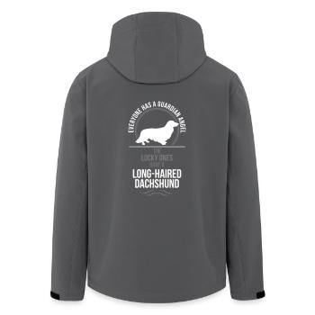LONG HAIRED DACHSHUND Guardian Angel Wilsigns - Recycelte Männer Softshell-Jacke von Stanley/Stella - Anthrazit - Hinten - AI Model Male 185 light (185cm)