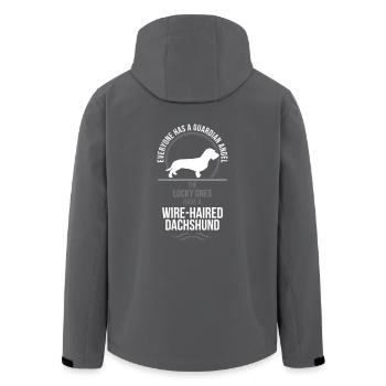 WIRE HAIRED DACHSHUND Guardian Angel Wilsigns - Recycelte Männer Softshell-Jacke von Stanley/Stella - Anthrazit - Hinten - AI Model Male 185 light (185cm)