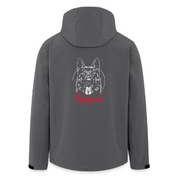 GERMAN SHEPHERD Hund Hunde Wilsigns - Recycelte Männer Softshell-Jacke von Stanley/Stella - Anthrazit - Hinten - AI Model Male 185 light (185cm)