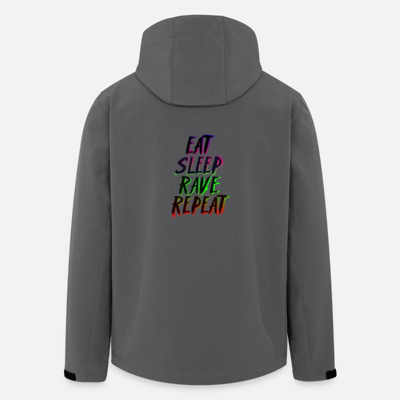 Eat Sleep Rave Repeat - Recycelte Männer Softshell-Jacke von Stanley/Stella - Anthrazit