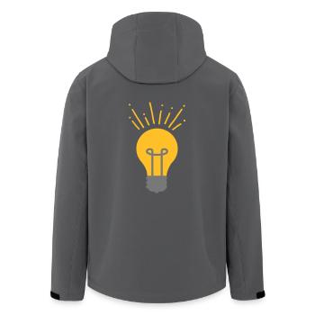 Glühbirne - Recycelte Männer Softshell-Jacke von Stanley/Stella - Anthrazit - Hinten - AI Model Male 185 light (185cm)