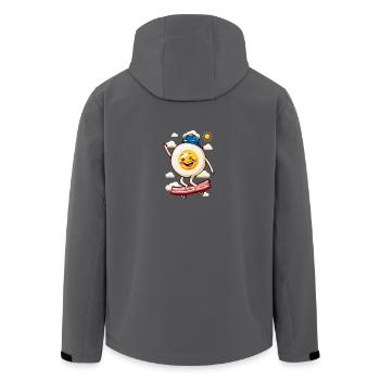 Flaches Ei Skateboard - Recycelte Männer Softshell-Jacke von Stanley/Stella - Anthrazit - Hinten - AI Model Male 185 light (185cm)