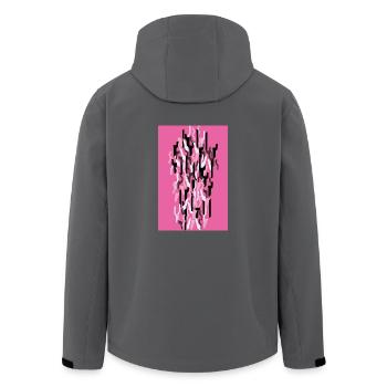 Camouflage Kunst Pink Gaming - Recycelte Männer Softshell-Jacke von Stanley/Stella - Anthrazit - Hinten - AI Model Male 185 light (185cm)