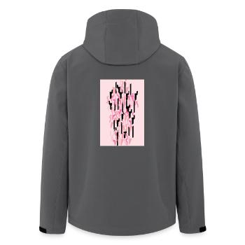 Camouflage Kunst Pink Gaming - Recycelte Männer Softshell-Jacke von Stanley/Stella - Anthrazit - Hinten - AI Model Male 185 light (185cm)