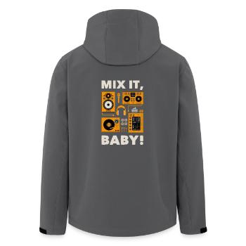 MIX IT - lustiges DJ SHIRT Geschenk - Recycelte Männer Softshell-Jacke von Stanley/Stella - Anthrazit - Hinten - AI Model Male 185 light (185cm)