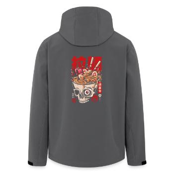 Japanische Totenkopf-Ramen-Nudeln - Recycelte Männer Softshell-Jacke von Stanley/Stella - Anthrazit - Hinten - AI Model Male 185 light (185cm)