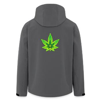 Cannabisblatt - Hanfblatt - Marihuana - Recycelte Männer Softshell-Jacke von Stanley/Stella - Anthrazit - Hinten - AI Model Male 185 light (185cm)