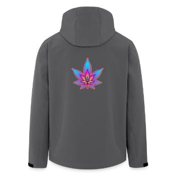 Cannabisblatt - Hanfblatt - Marihuana - Recycelte Männer Softshell-Jacke von Stanley/Stella - Anthrazit - Hinten - AI Model Male 185 light (185cm)
