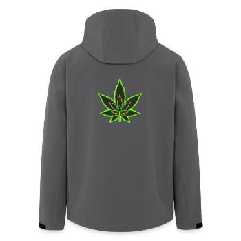 Cannabisblatt - Hanfblatt - Marihuana - Recycelte Männer Softshell-Jacke von Stanley/Stella - Anthrazit - Hinten - AI Model Male 185 light (185cm)