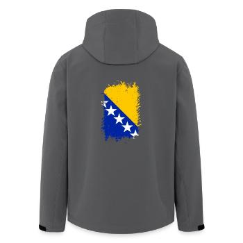 Bosnien - Recycelte Männer Softshell-Jacke von Stanley/Stella - Anthrazit - Hinten - AI Model Male 185 light (185cm)