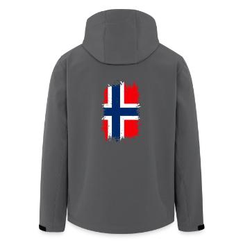 Norwegen - Recycelte Männer Softshell-Jacke von Stanley/Stella - Anthrazit - Hinten - AI Model Male 185 light (185cm)