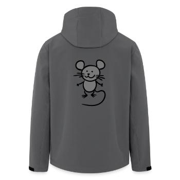 Maus - Recycelte Männer Softshell-Jacke von Stanley/Stella - Anthrazit - Hinten - AI Model Male 185 light (185cm)