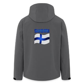The flag of Finland / Blue Cross Flag - Recycelte Männer Softshell-Jacke von Stanley/Stella - Anthrazit - Hinten - AI Model Male 185 light (185cm)