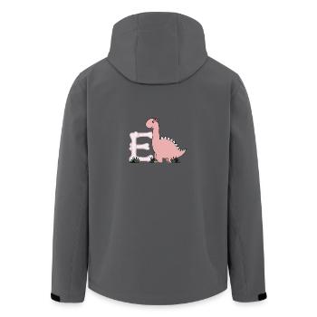Buchstabe E - Recycelte Männer Softshell-Jacke von Stanley/Stella - Anthrazit - Hinten - AI Model Male 185 light (185cm)