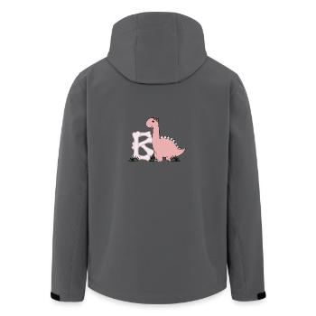 Buchstabe B - Recycelte Männer Softshell-Jacke von Stanley/Stella - Anthrazit - Hinten - AI Model Male 185 light (185cm)