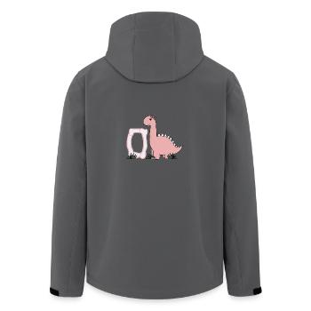 Buchstabe O - Recycelte Männer Softshell-Jacke von Stanley/Stella - Anthrazit - Hinten - AI Model Male 185 light (185cm)