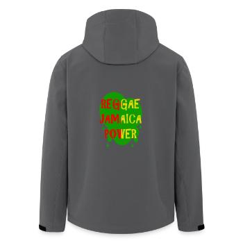 reggae jamaica power - Recycelte Männer Softshell-Jacke von Stanley/Stella - Anthrazit - Hinten - AI Model Male 185 light (185cm)