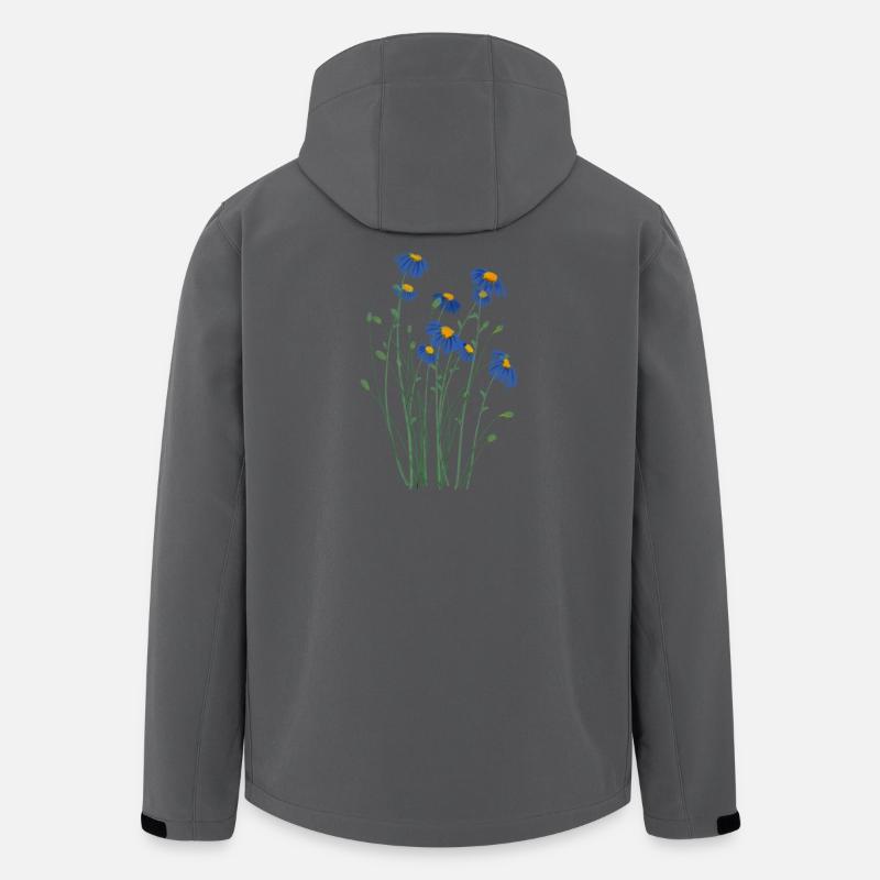 Wilde Blumenwiese im Aquarellstil - Recycelte Männer Softshell-Jacke von Stanley/Stella - Anthrazit