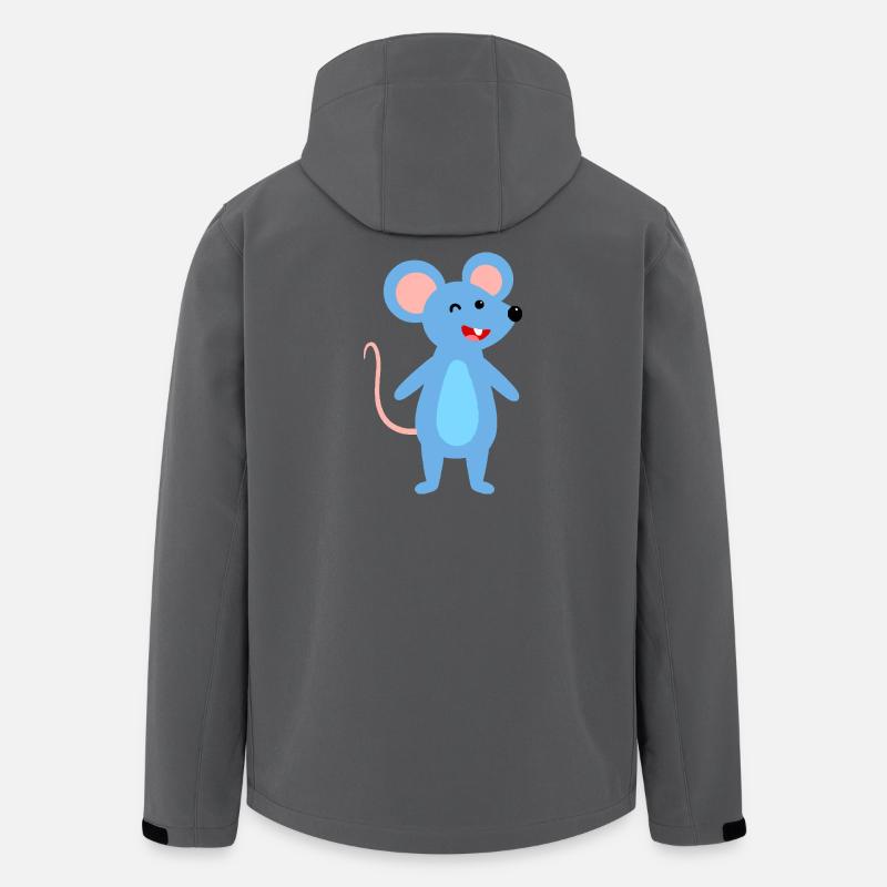 Zwinkernde blaue Maus - Recycelte Männer Softshell-Jacke von Stanley/Stella - Anthrazit