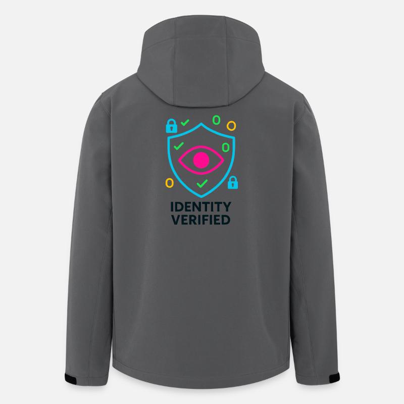 Verifizierte Identität, manipulationssicherer Cyber-Schild - Recycelte Männer Softshell-Jacke von Stanley/Stella - Anthrazit
