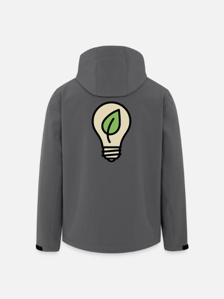 Light Bulb Leaf Eco Idea - Men’s Recycled Softshell Jacket by Stanley/Stella - anthracite