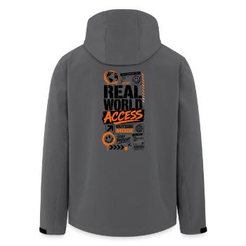 Graphismes d’accès au monde réel - Veste softshell homme en polyester recyclé Stanley/Stella - charbon - Dos - AI Model Male 185 light (185cm)