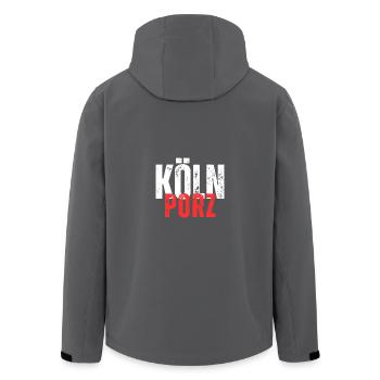 Porz weiß rot - Recycelte Männer Softshell-Jacke von Stanley/Stella - Anthrazit - Hinten - AI Model Male 185 light (185cm)