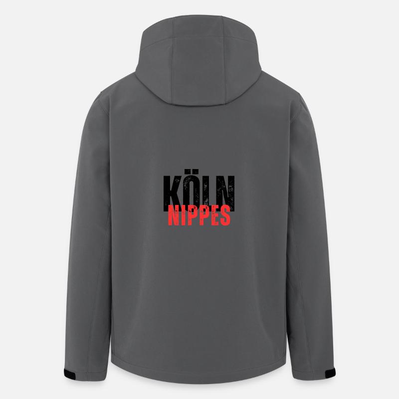 Cologne Knick-knacks black and red lettering - Men’s Recycled Softshell Jacket by Stanley/Stella - anthracite