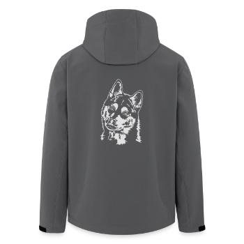 SIBERIAN HUSKY - HUSKY Schlittenhund Wilsigns - Recycelte Männer Softshell-Jacke von Stanley/Stella - Anthrazit - Hinten - AI Model Male 185 light (185cm)