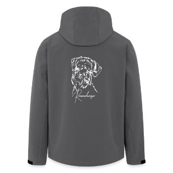 RIESENSCHNAUZER Portrait Hund IGP Wilsigns Hunde - Recycelte Männer Softshell-Jacke von Stanley/Stella - Anthrazit - Hinten - AI Model Male 185 light (185cm)