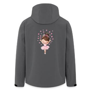 Ballerina mit Sternen - Recycelte Männer Softshell-Jacke von Stanley/Stella - Anthrazit - Hinten - AI Model Male 185 light (185cm)