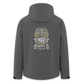 Axt Walhalla Valhall Wikinger Vikings Geschenk - Recycelte Männer Softshell-Jacke von Stanley/Stella - Anthrazit - Hinten - AI Model Male 185 light (185cm)