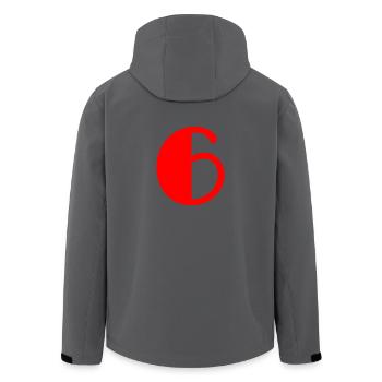 6. 6 JAHRE. 6-jähriges Jubiläum. GEBURTSTAG 6 JAHRE - Recycelte Männer Softshell-Jacke von Stanley/Stella - Anthrazit - Hinten - AI Model Male 185 light (185cm)
