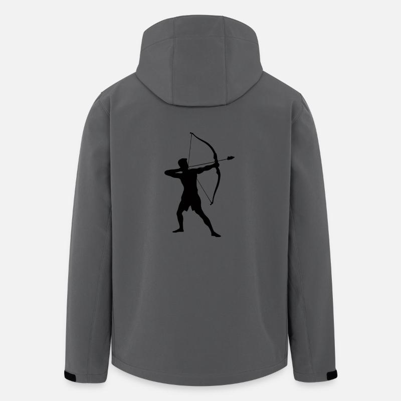 Bogenschütze-Silhouette, Präzises - Recycelte Männer Softshell-Jacke von Stanley/Stella - Anthrazit