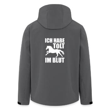 Isländer Islandpferd Islandpferde Geschenk - Recycelte Männer Softshell-Jacke von Stanley/Stella - Anthrazit - Hinten - AI Model Male 185 light (185cm)