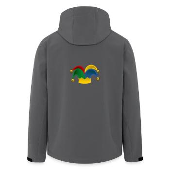 Narrenmütze - Recycelte Männer Softshell-Jacke von Stanley/Stella - Anthrazit - Hinten - AI Model Male 185 light (185cm)