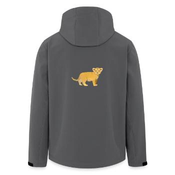 Löwen Baby Polygon - Recycelte Männer Softshell-Jacke von Stanley/Stella - Anthrazit - Hinten - AI Model Male 185 light (185cm)